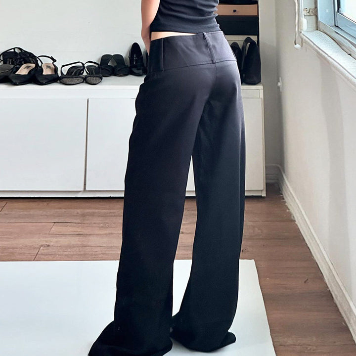 Femme Høj talje Bredde Bukser Stilla