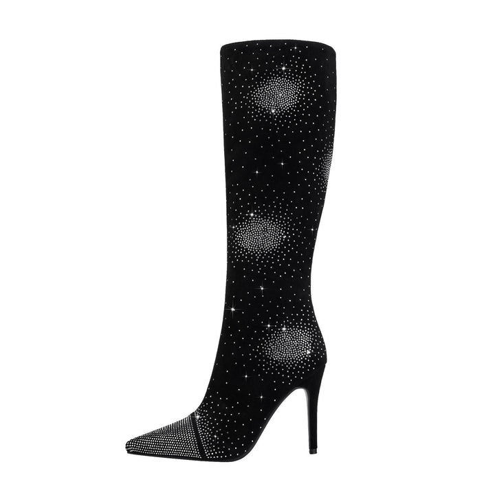 Femme High-Stiletto Krystal-Belagte Over-the-Knee Støvler Stilla