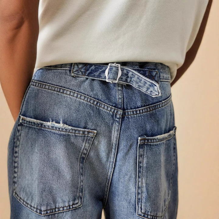 Dame Baggy-Jeans i Vintage-stil Stilla