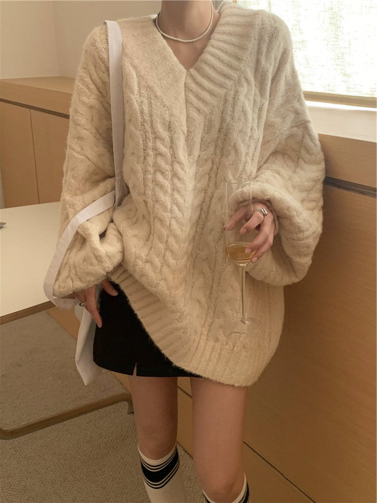 Femme Kabelstrik Grovstrikket pullover Stilla