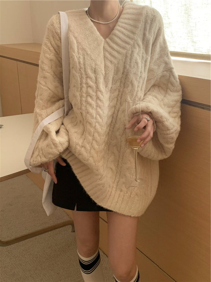 Femme Kabelstrik Grovstrikket pullover Stilla