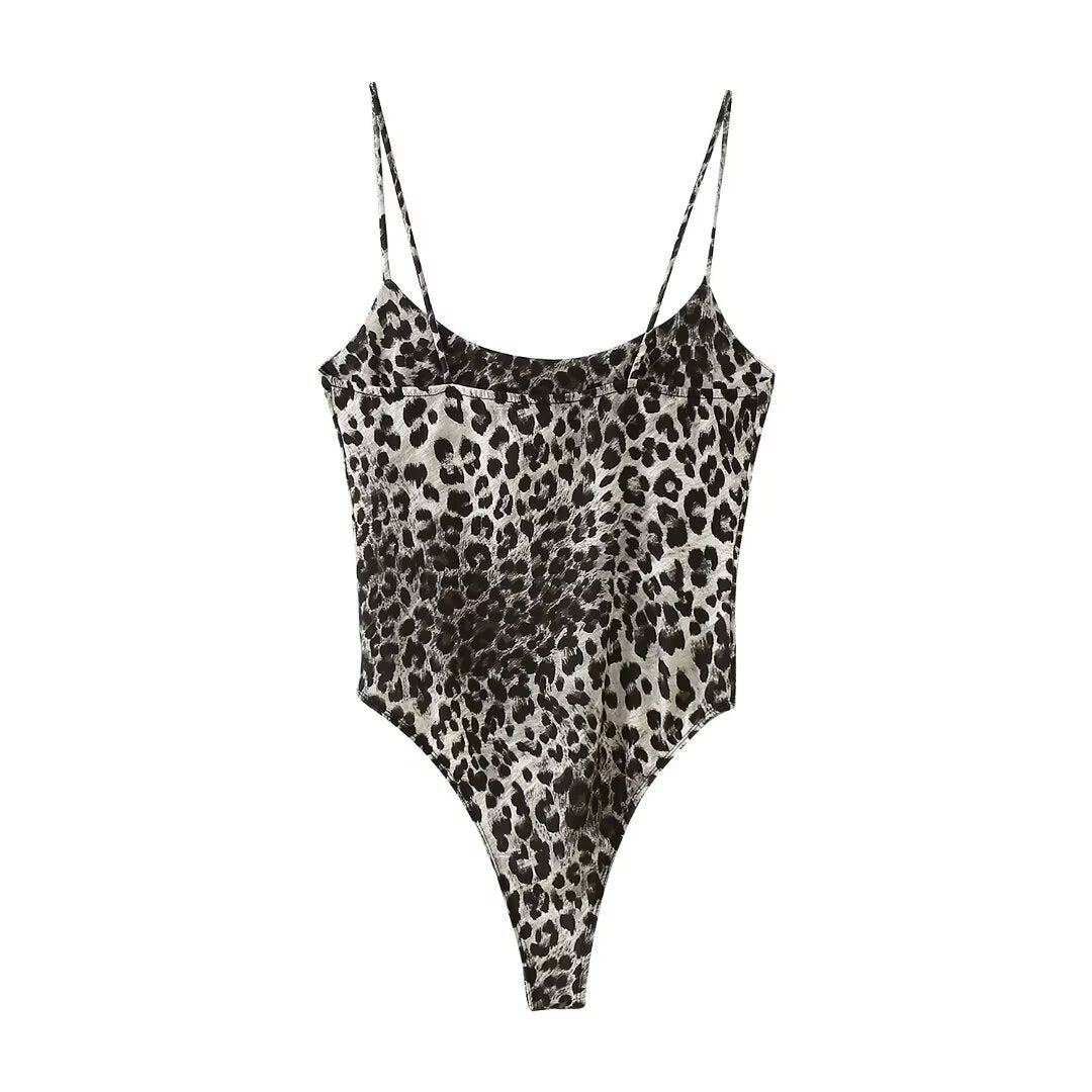 Femme Høj talje Løs Leopardmønster Bukser Stilla