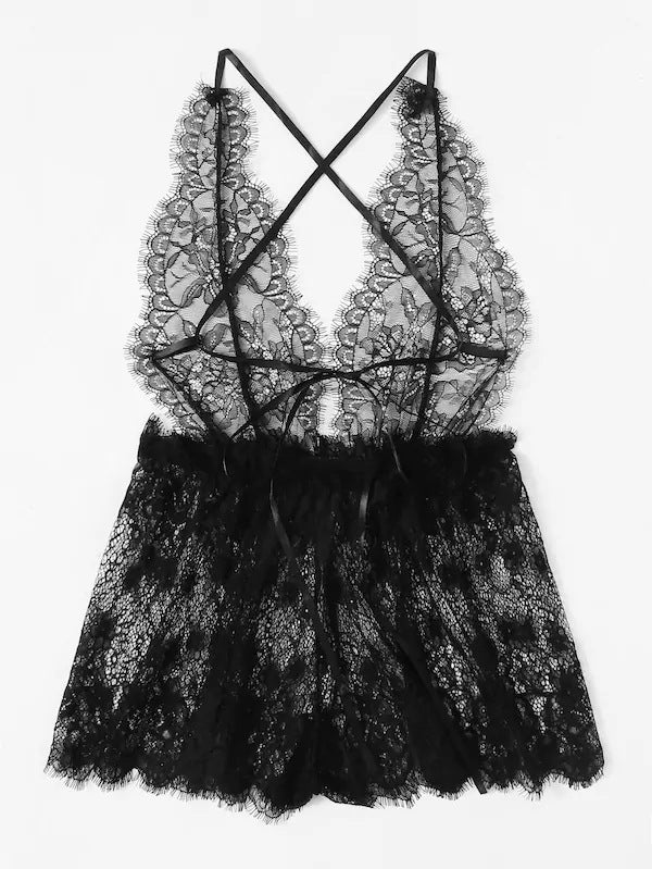 Kvinder Spids Holder Babydoll Top Stilla