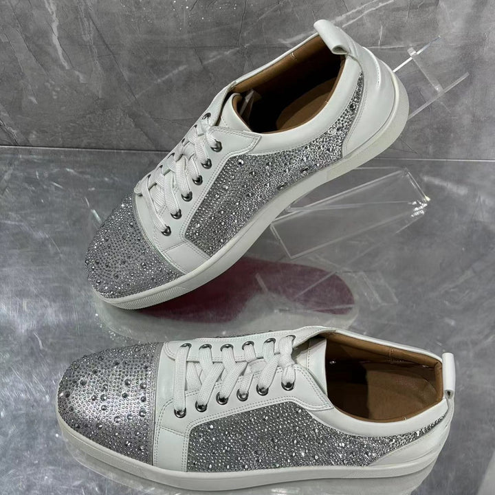 Femme Funklende Strass-udsmykkede fritids sneakers Stilla