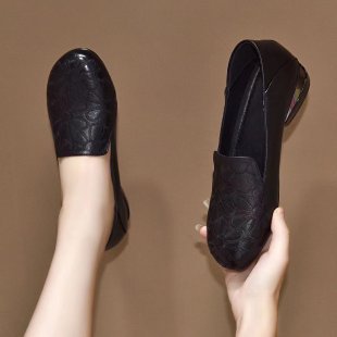 Dame Blomsterprægede Slip-On Højhælede Sko Stilla