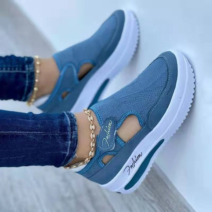 Dame Åndbare Slip-On Sneakers med skridsikker sål og elastisk overdel Stilla