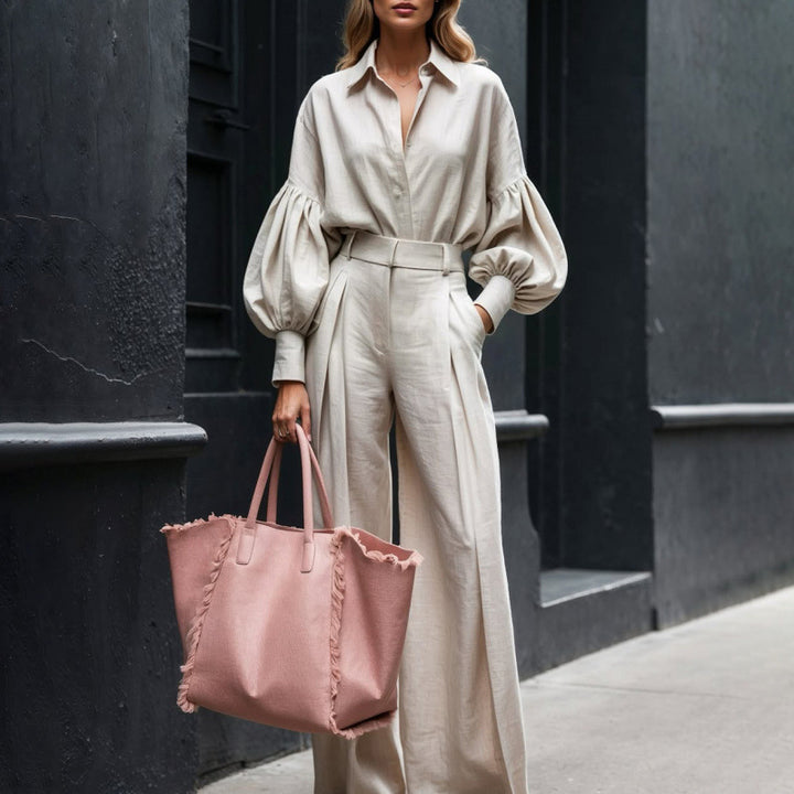 Dame skræddersyet smart knap jumpsuit Stilla