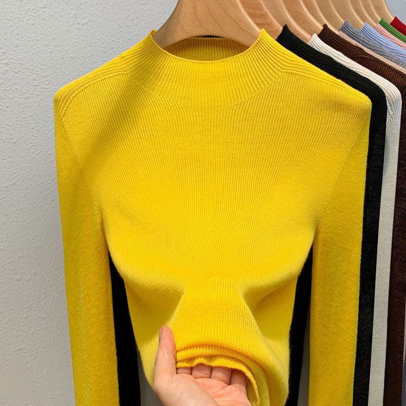Dame Figurtilpasset Turtleneck-overdel i ribstrik Stilla
