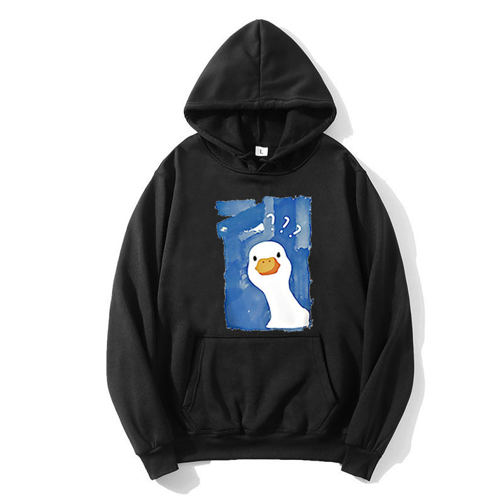 Kvinders hoodie med legende andemotiv Skovae 1772613013