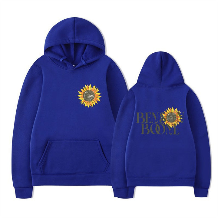 Dame hoodie med blomster grafik design Skovae