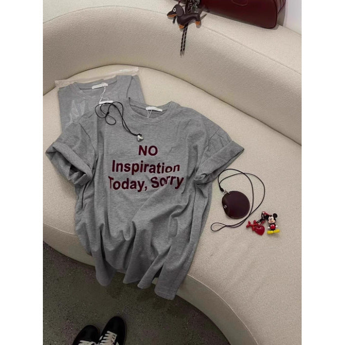 Femme Overstørrelse Statement Grafik-T-Shirt Stilla
