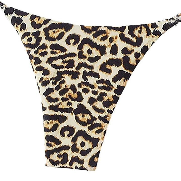 Dame triangel-bikini med moderne leopardmønster Skovae