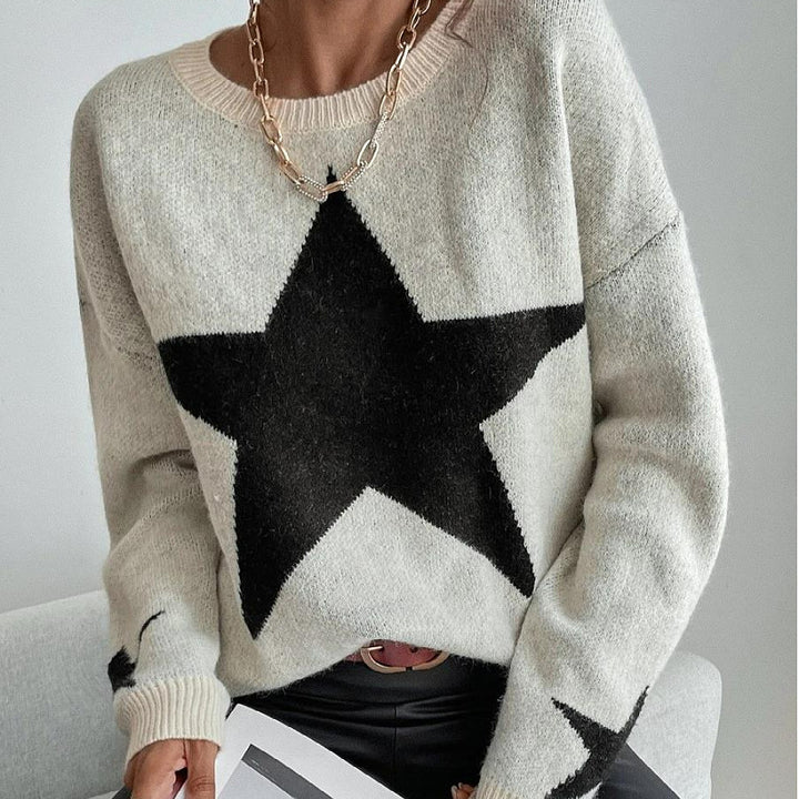 Dame Stor Stjerne Sweatshirt Stilla