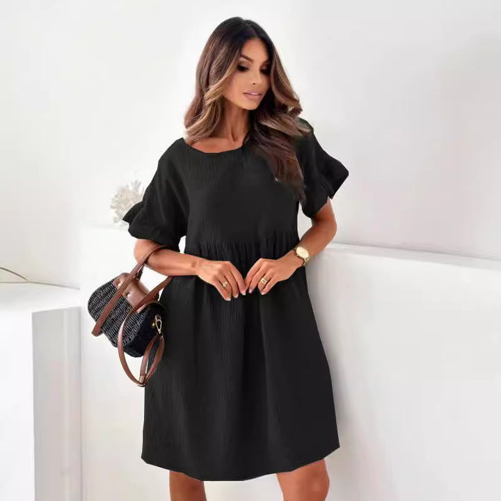 Dame Flydende Baumwoll Babydoll Kjole Stilla