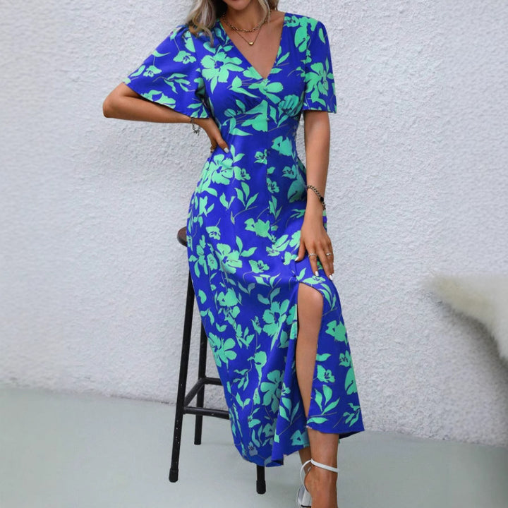 Dame maxikjole med elegant blomsterdesign Stilla