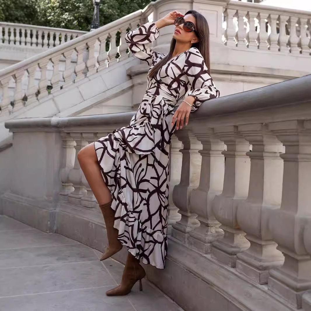 Dame High-Low Ruffle Viskestykke Stilla