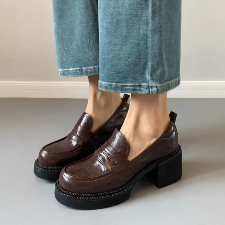 Damer Åbne Sko med tyk Platform og elegante Detaljer Stilla