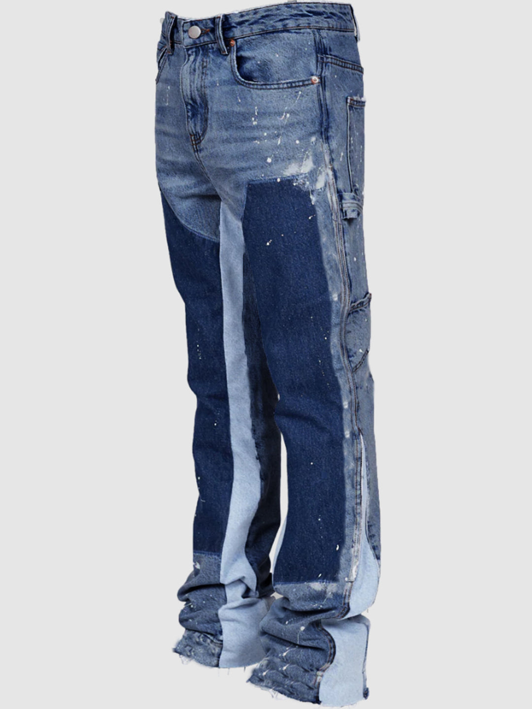 Herre Cargo-Jeans med unikt vaskeeffekt Stilla