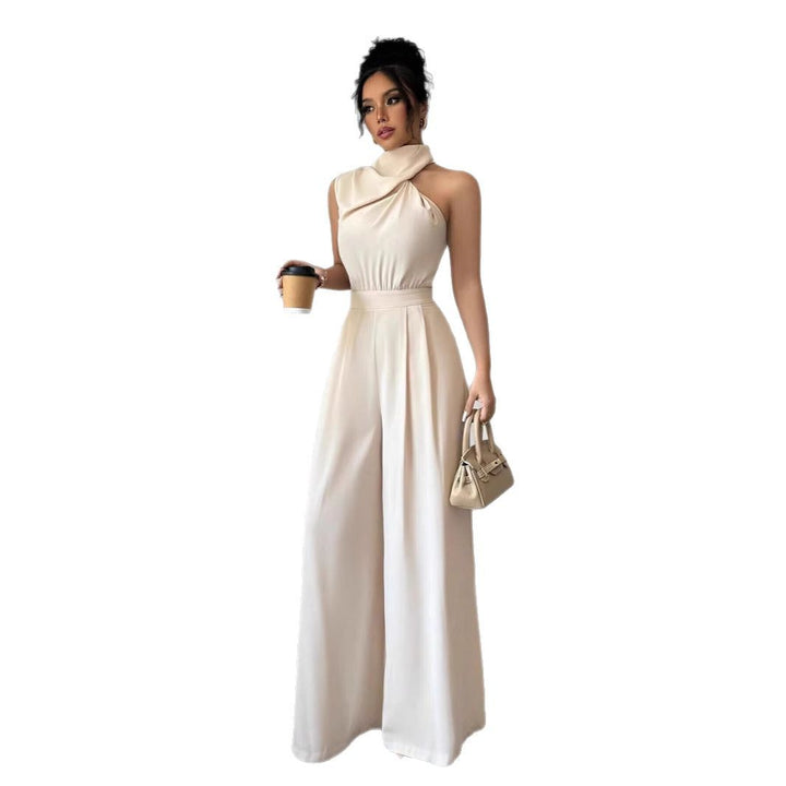 Dame Højkrave Bredbenet Jumpsuit Stilla