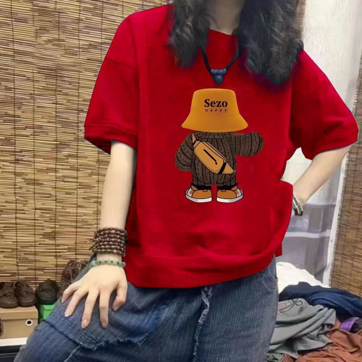 Dame Oversize T-Shirt med unikt grafikdesign Stilla