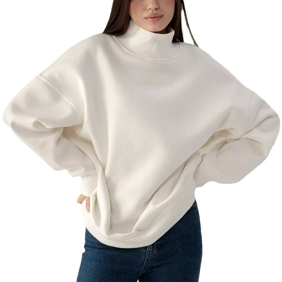 Dame Oversized Rullekrave-Trøje i hyggeligt materiale med moderne snit Stilla