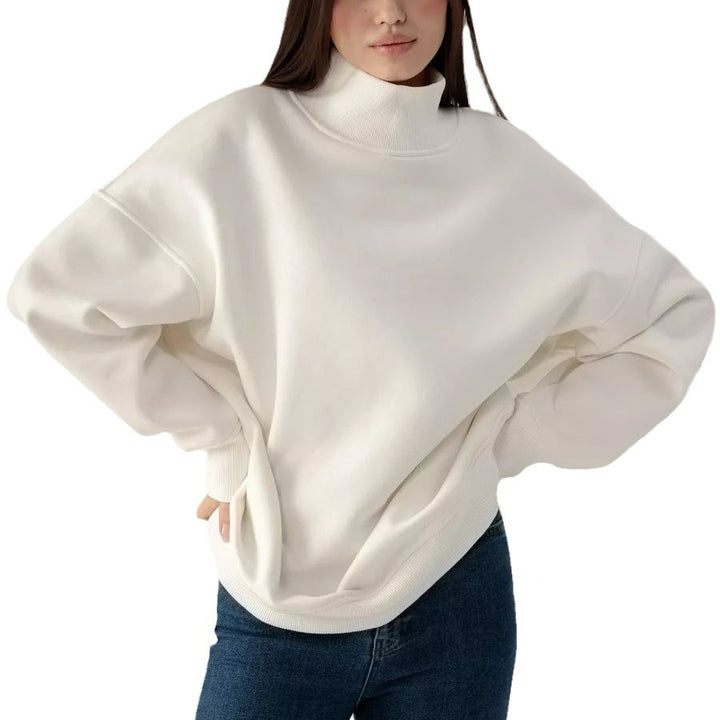 Dame Oversized Rullekrave-Trøje i hyggeligt materiale med moderne snit Stilla