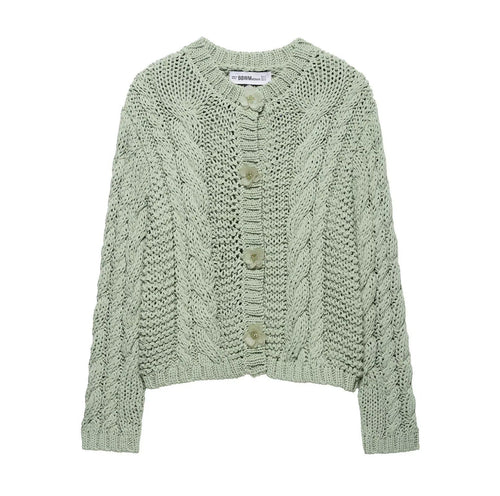 Femme Kabelstrik Cardigan Sweater Stilla