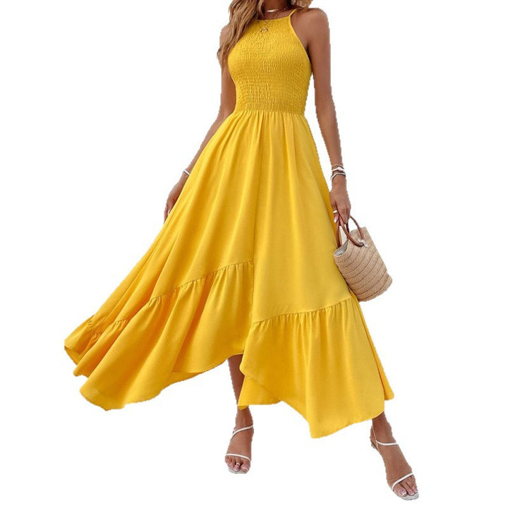 Dame High-Low Volant Maxi Kjole Stilla