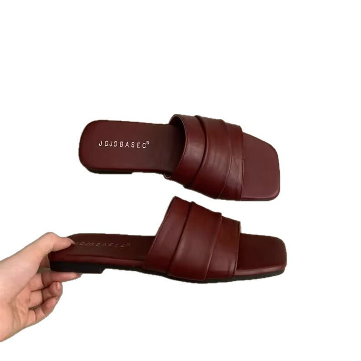 Femme Slide Sandaler med struktureret rem Stilla
