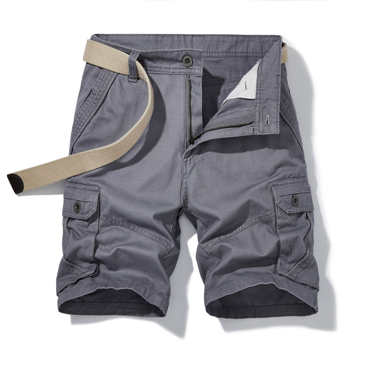 Herrer funktionelle Cargo-Shorts med fleksible bæltestropper og praktiske sidelommer Stilla