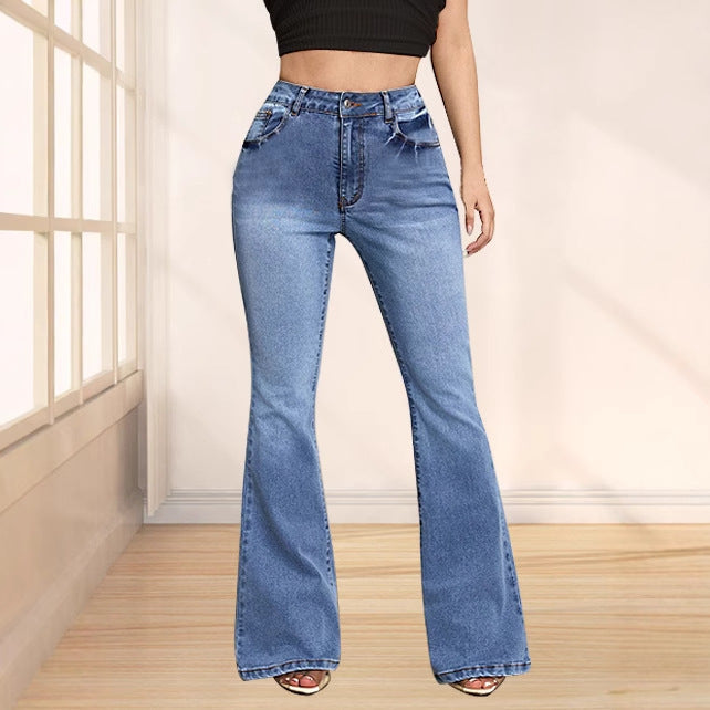 Kvindernes flagrende jeans med dekorative sløjfer Stilla