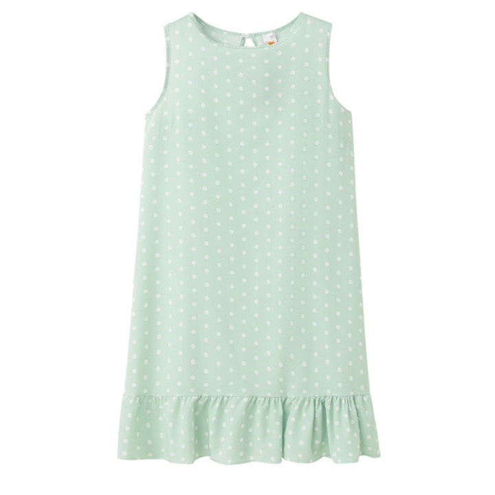 Femme Leges Polka Dot Shift Kjole med Flæsekant Stilla
