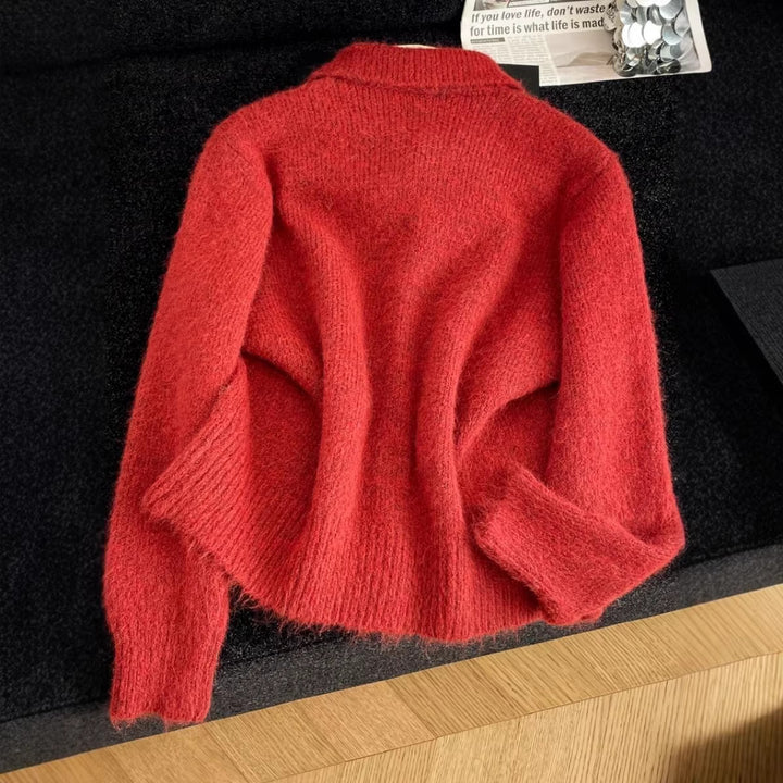 Dame legesyge cardigan med stor krave Stilla