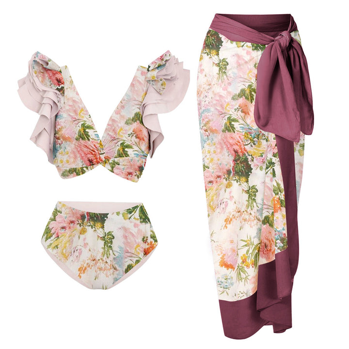 Dame badetøj og sarong sæt Skovae