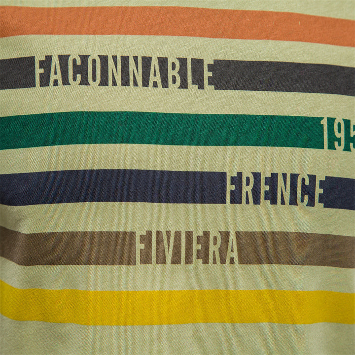 Herrer T-shirt med moderne stribedesign og blødt bomuldsstof Stilla