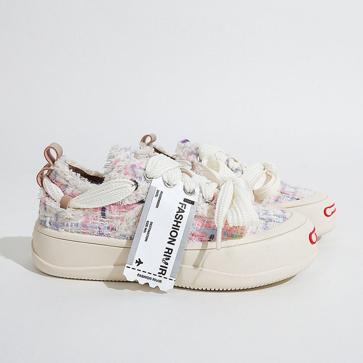 Dame Sneakers med stilfuldt strikdesign og komfortabel sål Stilla