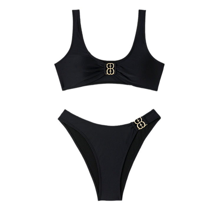 Dame bikini-sæt med fashionable ringdetaljer og figurformende snit Stilla
