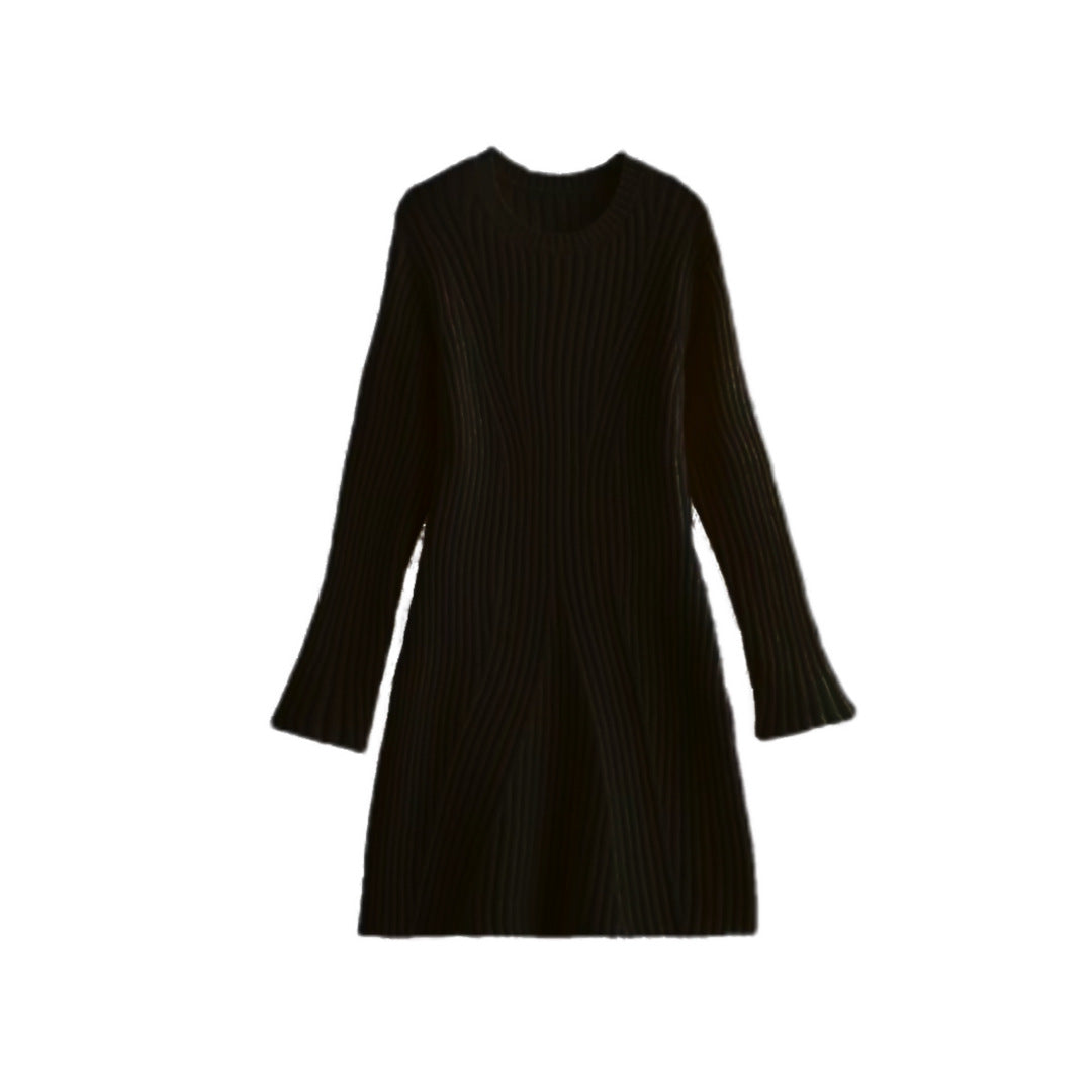Stilla | Ribbet-Kjole Fashion Ribbet Strikket Kjole