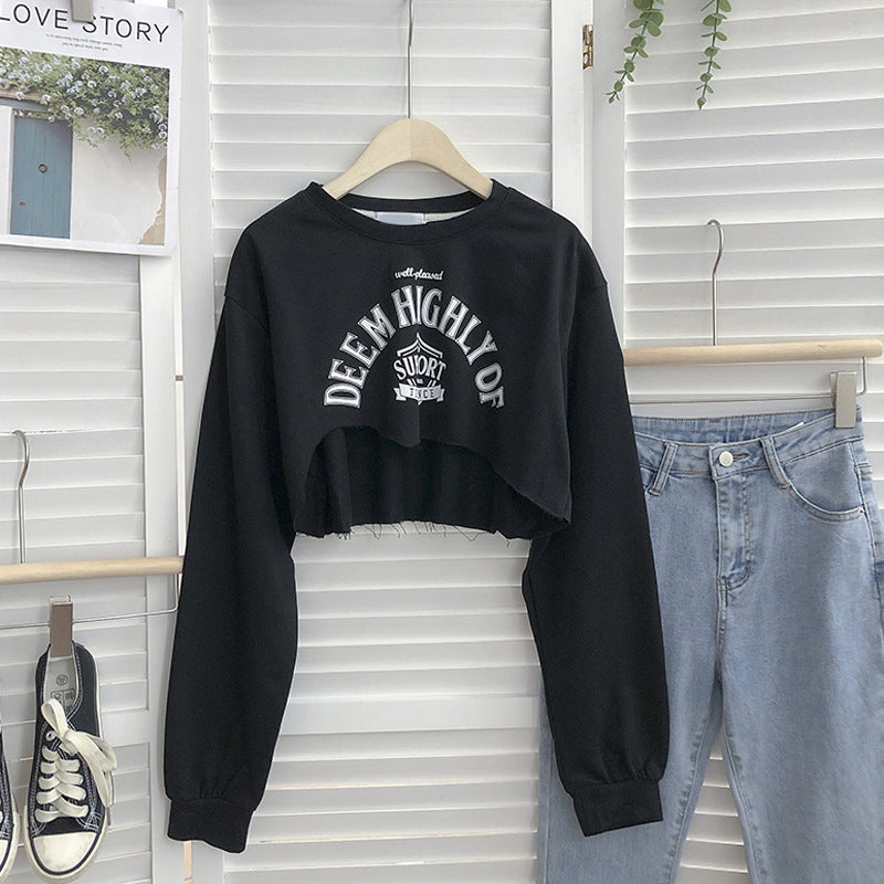 Femme Cropped Graphic Sweatshirt Stilla