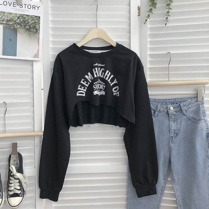 Femme Cropped Graphic Sweatshirt Stilla