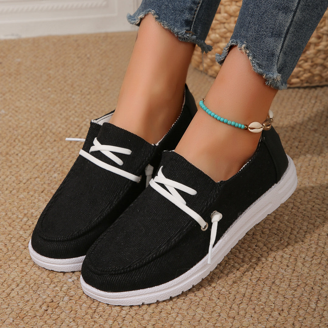 Dame Behagelige Slip-On Sneakers med elastiske snørebånd Stilla