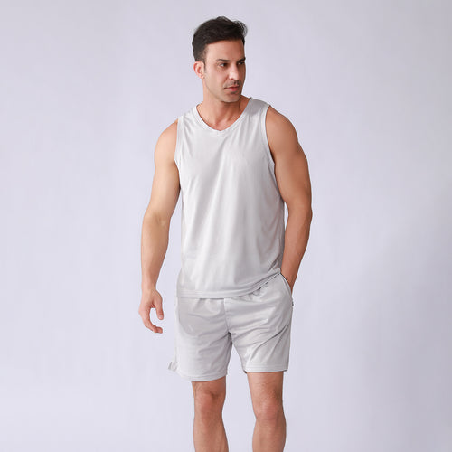 Herrer Åndbar Sport-Tanktop med lette Shorts Stilla