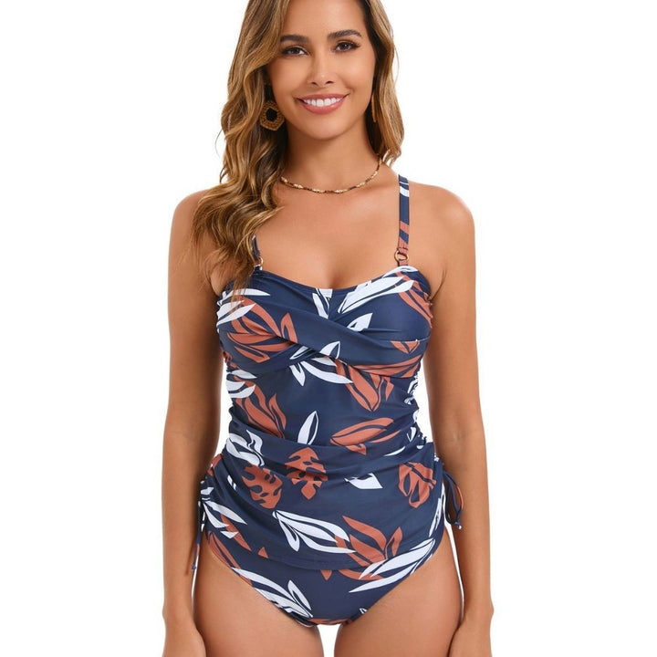 Dame Tankini med justerbar drapering og blomstret design Stilla