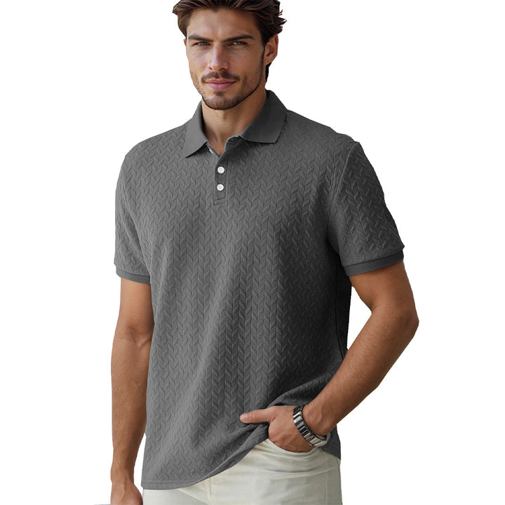 Herre polo skjorte med struktureret design og høj kvalitet krave Stilla