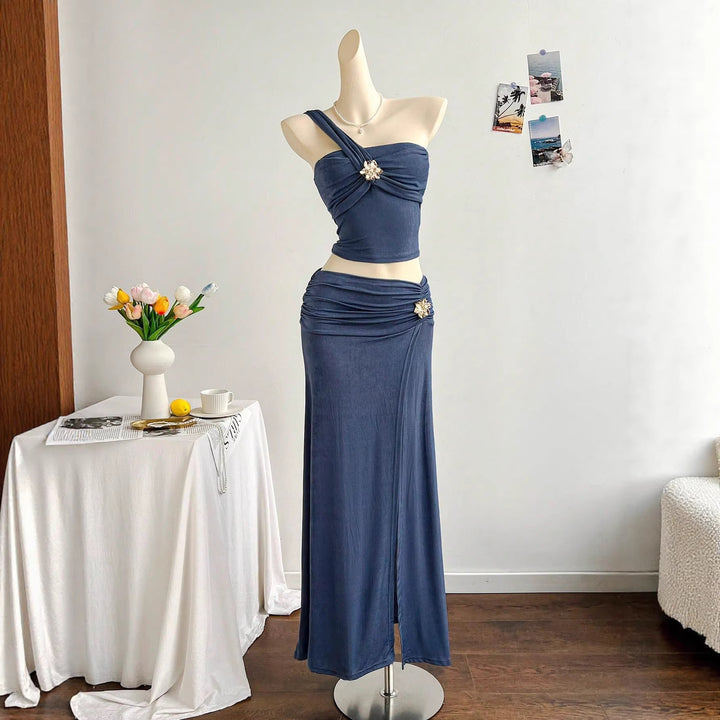 Dame elegant sommerkjole med floral detalje Skovae