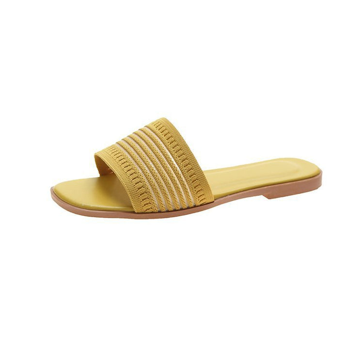 Dame Komfortable Slip-On Sandaler med elastisk Remdesign Stilla