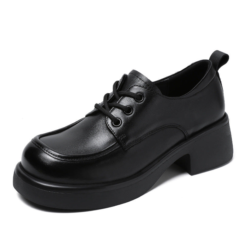 Femme Chunky Block Hæl Snøre-Oxford Stilla