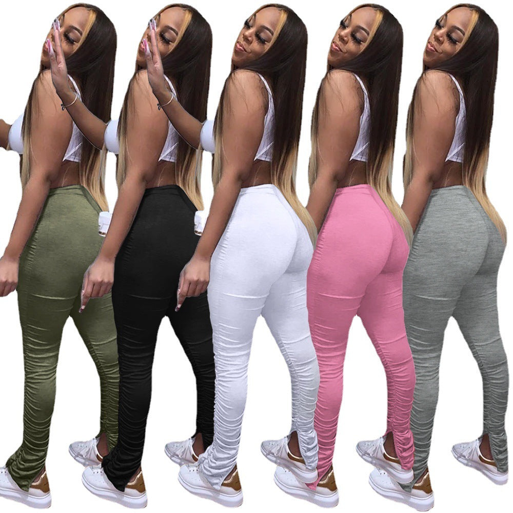 Dame High-Waist Skinny Jeans med dekorerede huller Stilla
