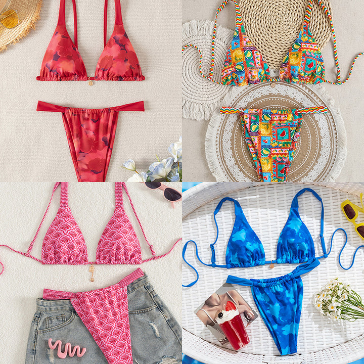 Dame Bikini-sæt med floralt design Skovae