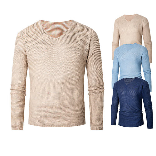 Herrer Let V-hals Strikpullover Stilla